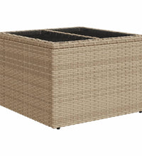 11-tlg. Garten-Sofagarnitur mit Kissen Beige Poly Rattan