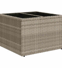 11-tlg. Garten-Sofagarnitur mit Kissen Hellgrau Poly Rattan