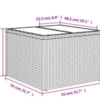 4-tlg. Garten-Sofagarnitur mit Kissen Hellgrau Poly Rattan