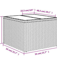 9-tlg. Garten-Sofagarnitur mit Kissen Hellgrau Poly Rattan