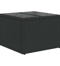 6-tlg. Garten-Sofagarnitur mit Kissen Schwarz Poly Rattan