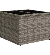 6-tlg. Garten-Sofagarnitur mit Kissen Grau Poly Rattan