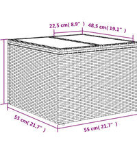 6-tlg. Garten-Sofagarnitur mit Kissen Hellgrau Poly Rattan