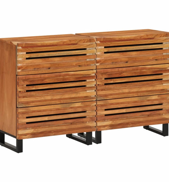 Sideboard 2 Stk. 60x34x75 cm Massivholz Akazie