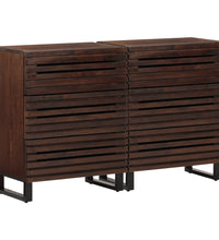 Sideboard 2 Stk. 60x34x75 cm Massivholz Mango