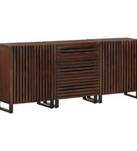 Sideboard 3 Stk. 60x34x75 cm Massivholz Mango