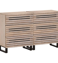 Sideboard 2 Stk. 60x34x75 cm Massivholz Mango