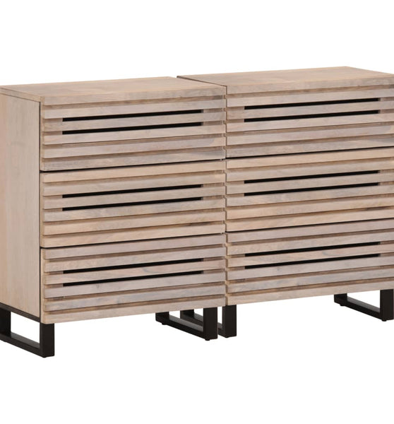 Sideboard 2 Stk. 60x34x75 cm Massivholz Mango