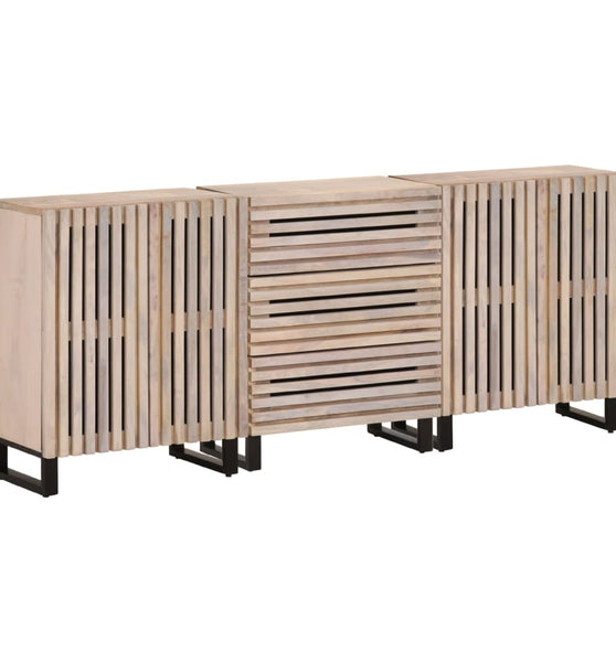 Sideboard 3 Stk. 60x34x75 cm Massivholz Mango