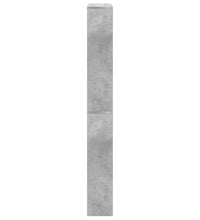 Schuhschrank mit Spiegel 4 Fächer Betongrau 63x17x134 cm