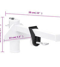 Sonnenschirmhalter für Balkon Weiß 38 mm Stahl