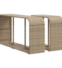 11-tlg. Garten-Sofagarnitur mit Kissen Beige Poly Rattan