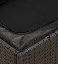 10-tlg. Garten-Sofagarnitur mit Kissen Schwarz Poly Rattan