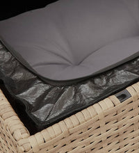 11-tlg. Garten-Sofagarnitur mit Kissen Beige Poly Rattan