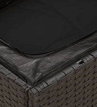 10-tlg. Garten-Sofagarnitur mit Kissen Schwarz Poly Rattan