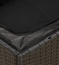 10-tlg. Garten-Sofagarnitur mit Kissen Schwarz Poly Rattan