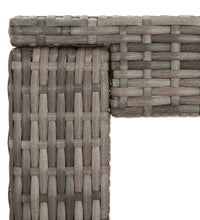 5-tlg. Gartenbar-Set mit Kissen Grau Poly Rattan