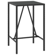 5-tlg. Gartenbar-Set mit Kissen Schwarz Poly Rattan