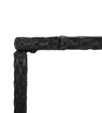 5-tlg. Gartenbar-Set mit Kissen Schwarz Poly Rattan