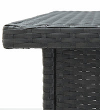 5-tlg. Gartenbar-Set mit Kissen Schwarz Poly Rattan