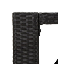 5-tlg. Gartenbar-Set mit Kissen Schwarz Poly Rattan