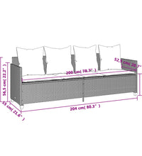 5-tlg. Garten-Sofagarnitur mit Kissen Beige Poly Rattan