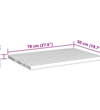 Badematten 2 Stk. 70x50 cm Bambus