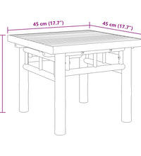 Couchtisch 45x45x35 cm Bambus