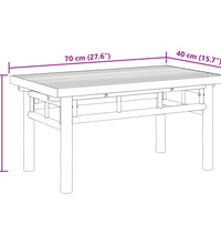 Couchtisch 70x40x35 cm Bambus