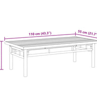 Couchtisch 110x55x35 cm Bambus