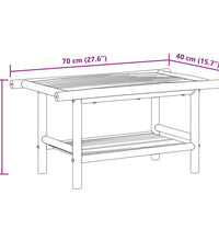 Couchtisch 70x40x35 cm Bambus