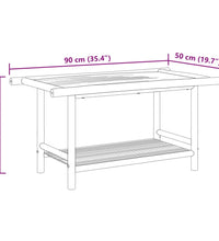 Couchtisch 90x50x45 cm Bambus