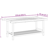 Couchtisch 110x55x45 cm Bambus