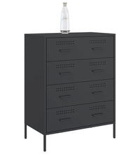 Sideboard Schwarz 68x39x89 cm Stahl