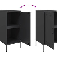 Sideboards 2 Stk. Schwarz 36x39x79 cm Stahl