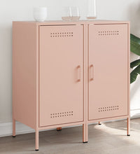 Sideboards 2 Stk. Rosa 36x39x79 cm Stahl