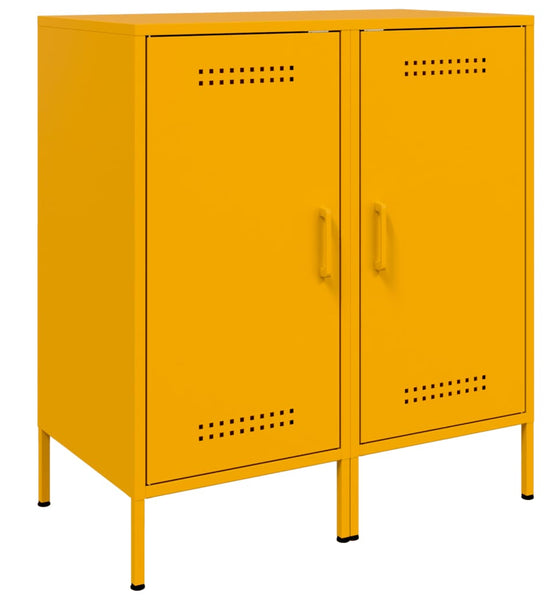 Sideboards 2 Stk. Senfgelb 36x39x79 cm Stahl