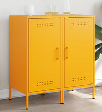 Sideboards 2 Stk. Senfgelb 36x39x79 cm Stahl