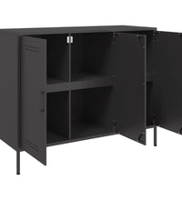 Sideboard Schwarz 100,5x39x79 cm Stahl