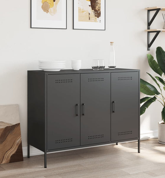 Sideboard Schwarz 100,5x39x79 cm Stahl