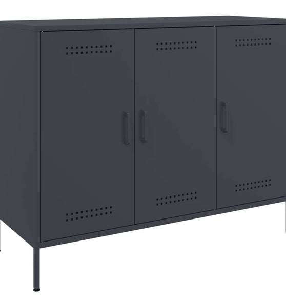 Sideboard Anthrazit 100,5x39x79 cm Kaltgewalzter Stahl