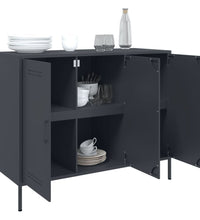 Sideboard Anthrazit 100,5x39x79 cm Kaltgewalzter Stahl