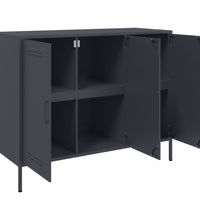 Sideboard Anthrazit 100,5x39x79 cm Kaltgewalzter Stahl