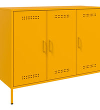 Sideboard Senfgelb 100,5x39x79 cm Kaltgewalzter Stahl