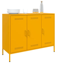 Sideboard Senfgelb 100,5x39x79 cm Kaltgewalzter Stahl