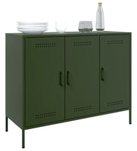 Sideboard Olivgrün 100,5x39x79 cm Stahl