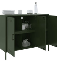 Sideboard Olivgrün 100,5x39x79 cm Stahl