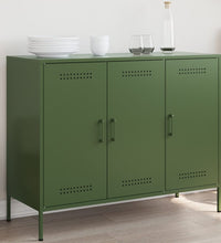 Sideboard Olivgrün 100,5x39x79 cm Stahl