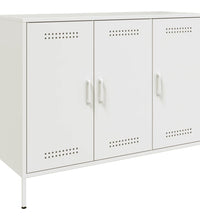 Sideboard Weiß 100,5x39x79 cm Kaltgewalzter Stahl