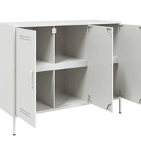 Sideboard Weiß 100,5x39x79 cm Kaltgewalzter Stahl